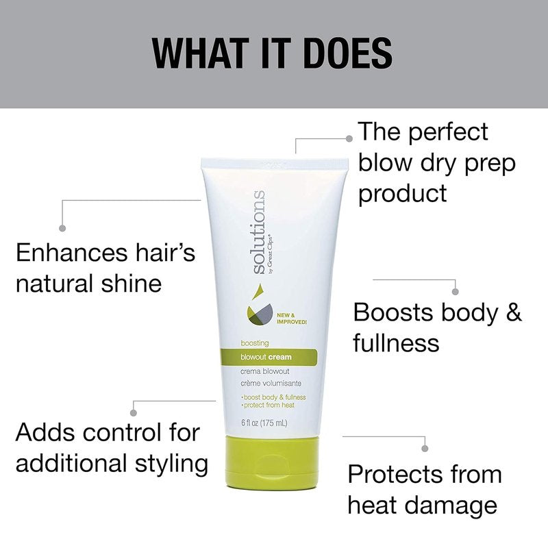 Boosting Blowout Cream - 6oz Hair Product for Body & Fullness | Perfect Blow Dry Prep