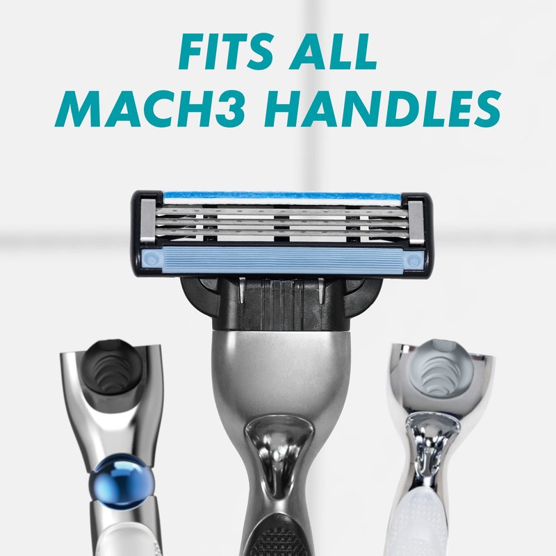 Gillette Mach3 Razor Refills for Men, 4 Razor Blade Refills (Pack of 2)