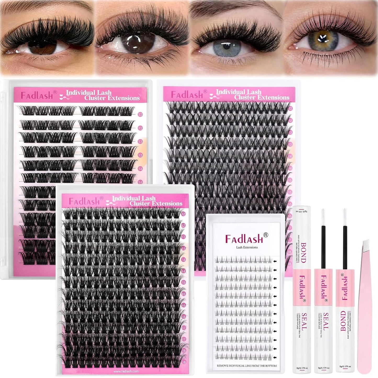 Eyelash Clusters - 80D & 100D D Curl Individual Lashes | 496PCS DIY Extensions 12-18mm