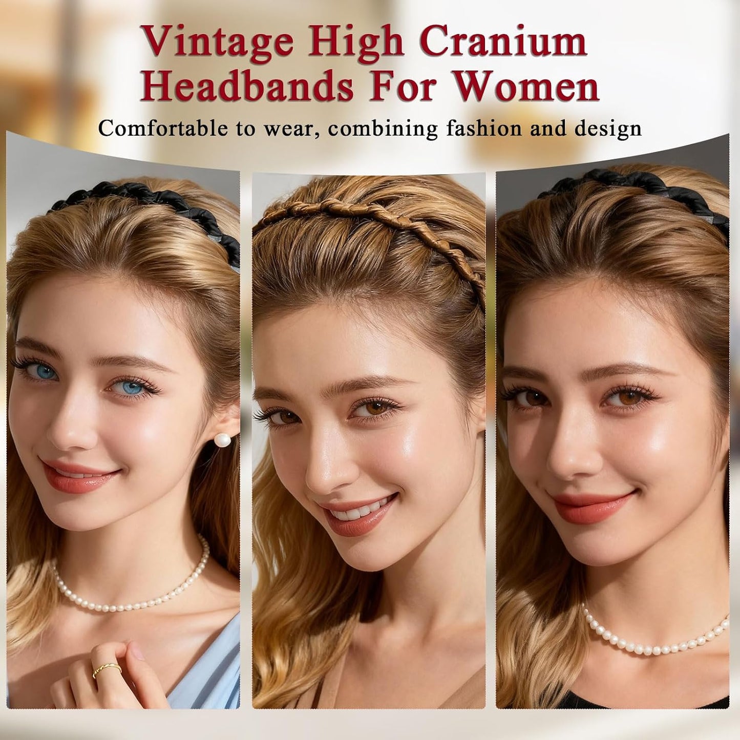 Retro High Skull Headband - U-Shape Fashion Tooth Hair Comb | Stylish Accessory