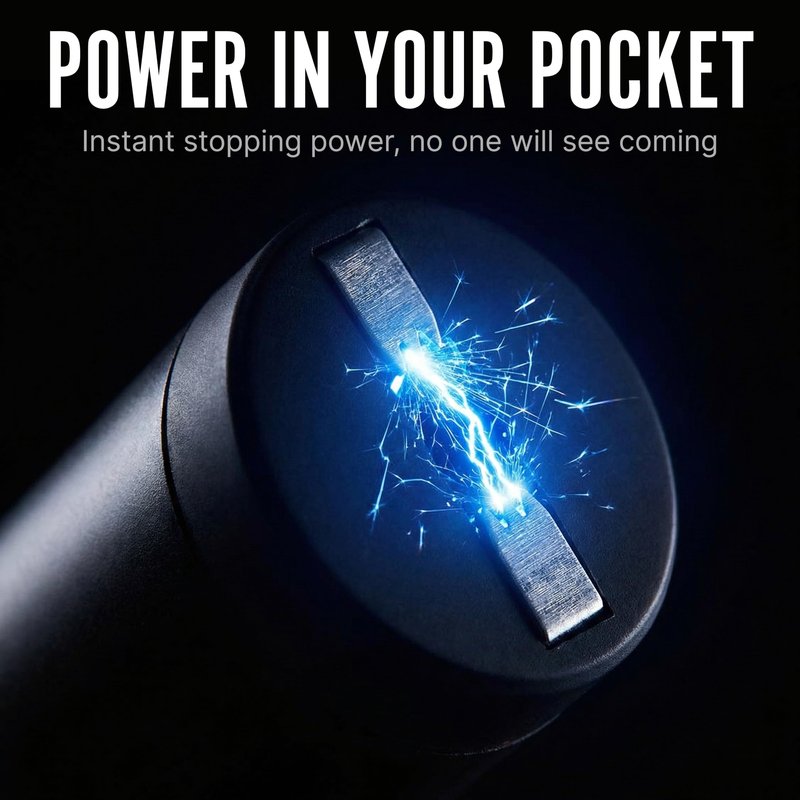 Streetwise Pain Pen 25,000,000 Volts Stun Gun for Self Protection - Tactical Stun Pen for Women and Men, USB Rechargeable, Battery Indicator, Durable Clip, Compact and Concealable for Protection