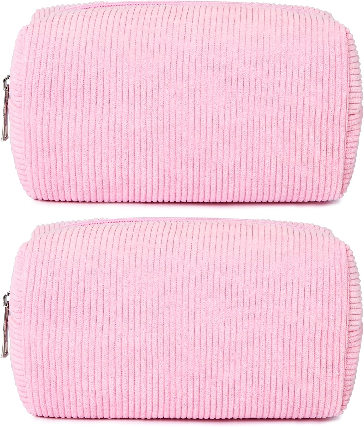 Bridesmaid Proposal Gifts - 6PCS Corduroy Blue Makeup Bags | Wedding Party Favors & Toiletry Organizers