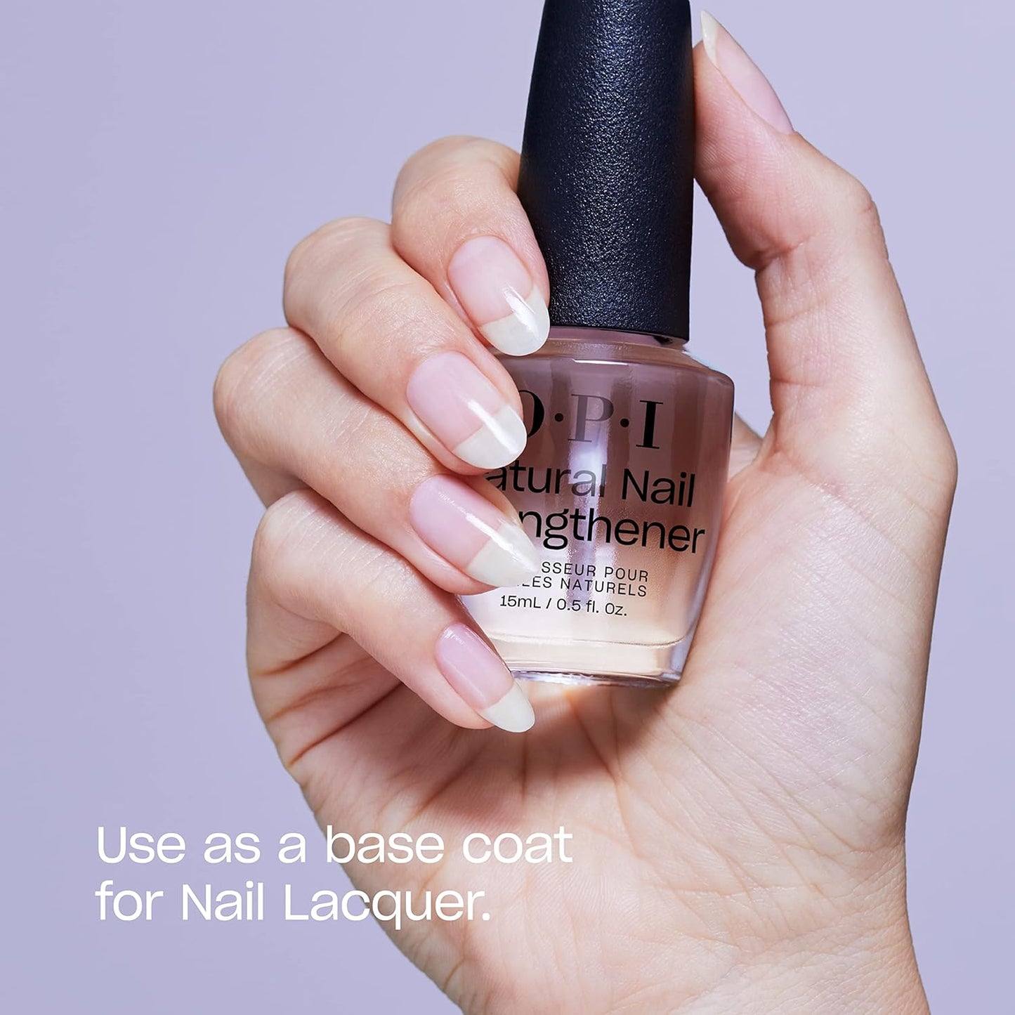 OPI Nail Lacquer Base Coat - Nail Treatment for Chip Resistance & Discoloration | Long-Lasting Polish Protection