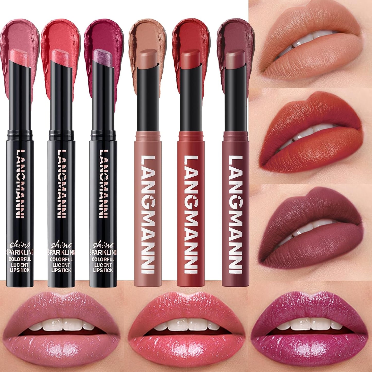 10Pcs Velvet Matte Lipstick Set - High Pigment, Long-Lasting, Waterproof | Soft Dark Nude Shades for Women