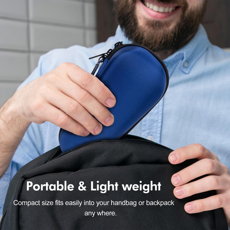 Nincha Electric Shaver Case for Braun Series 3, Series 5, Series 7, Series 9 Electric shavers - Hard shell EVA Travel Case - Powered Shaver Protective Bag (Blue)
