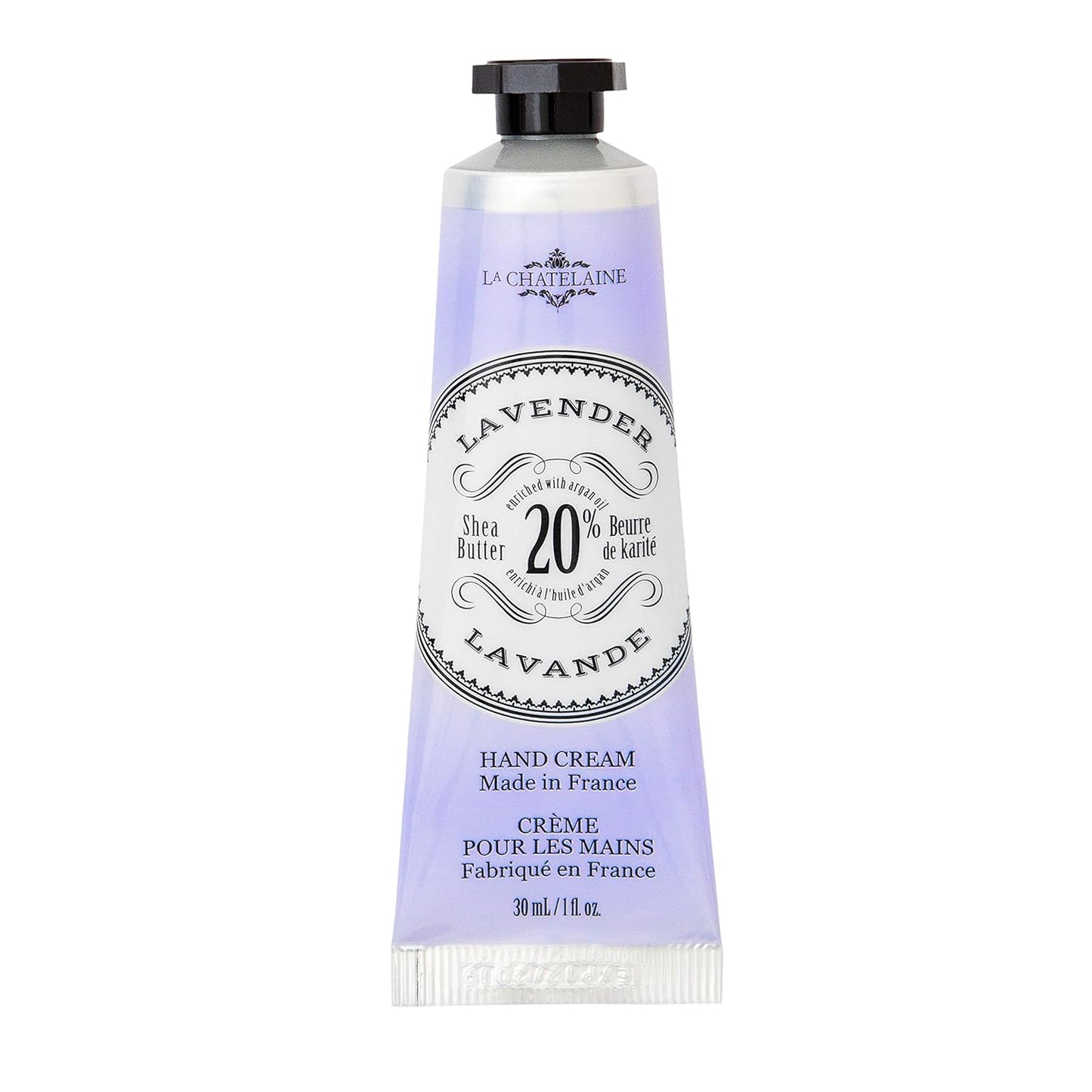 La Chatelaine Shea Butter Hand Cream - Organic Argan Oil, Moisturizing & Nourishing | Travel Size 1 oz/30ml - Amber Cashmere
