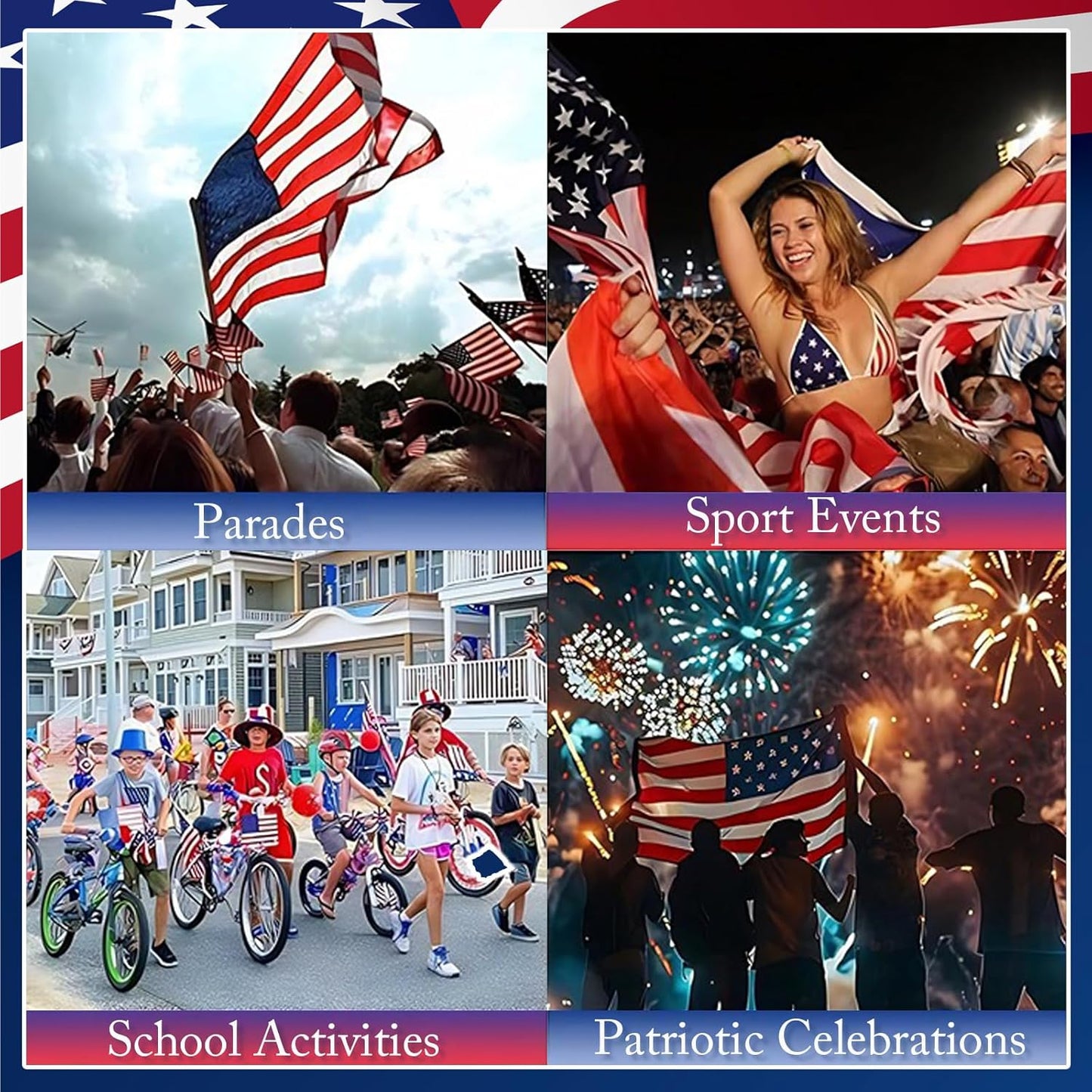 Patriotic Red White and Blue Glitter Stick - USA Flag Body Makeup for 4th of July | Perfect for Independence Day Celebrations