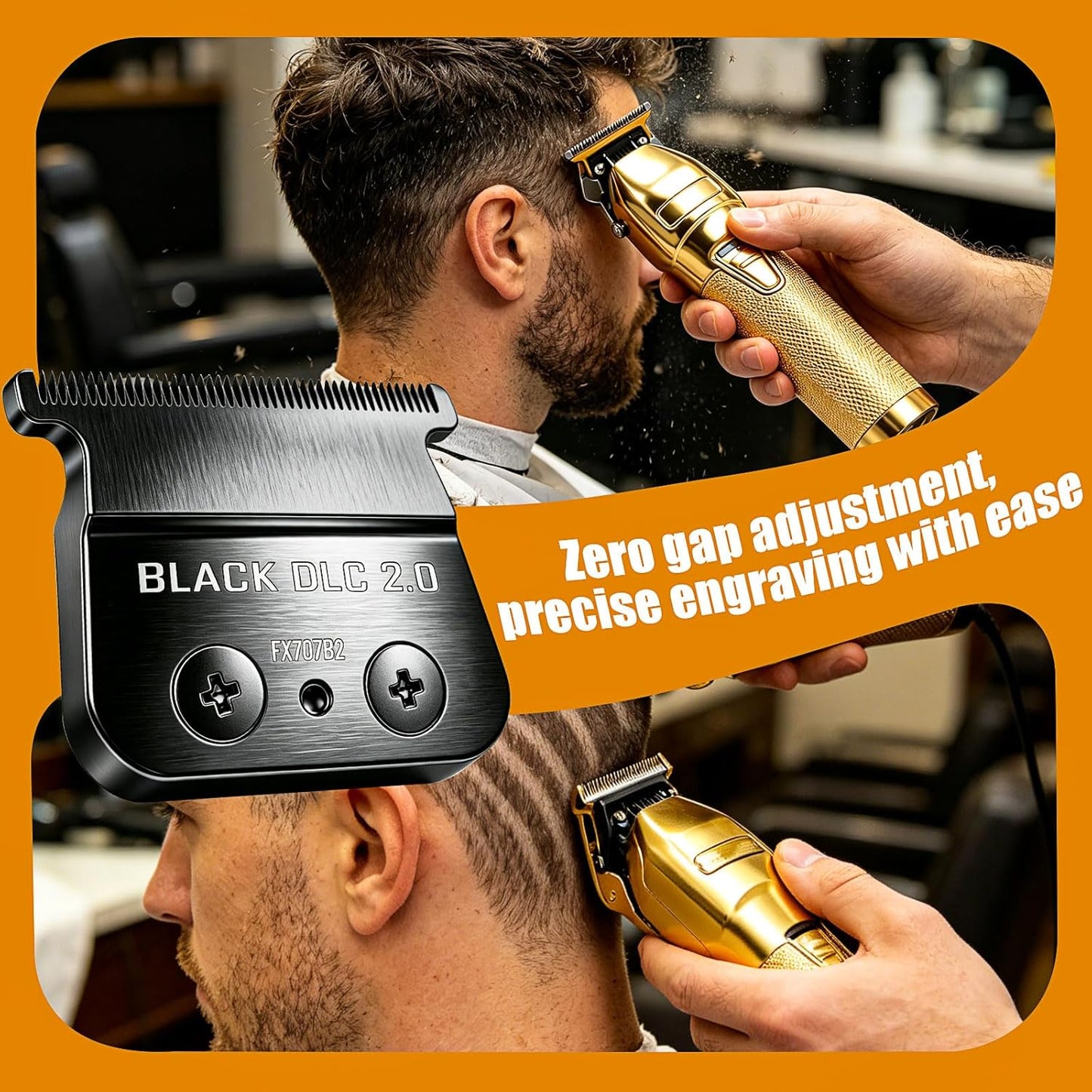 Replacement Blade for BaByliss PRO Hair Trimmers - Precision Cutting Blades | 2-Pack, Black