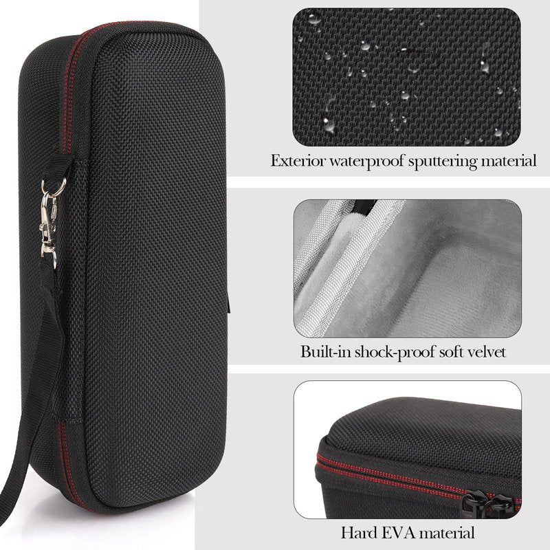 Linkidea Electric Shaver Travel Case, Compatible with MANSPOT HCW003A-New2, Unibono YH-7702 Trimmer, Hard Shell Bikini Razor Carrying Bag (Black)