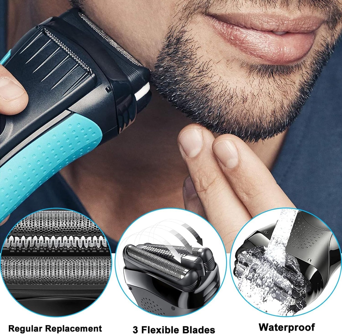 32B S3 Electric Replacement Shaver Head, Series 3 Shaving Razor Head, Series 3 Replacement Head Compatible with S3 3040s 3080s-4 370cc 3070cc 3000s 3010, 3090cc Etc