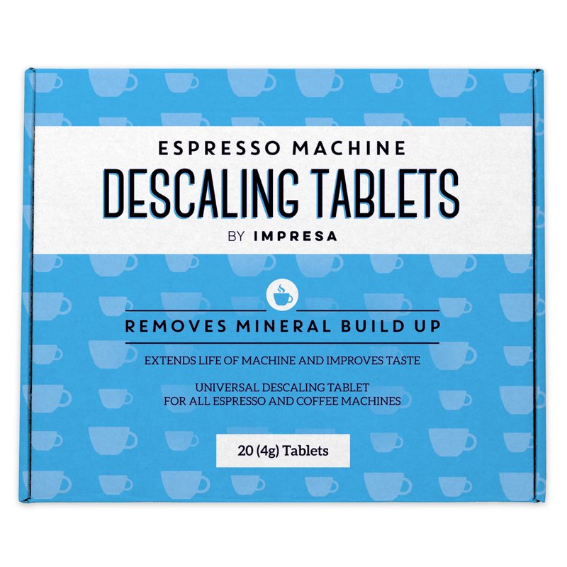 IMPRESA Descaling Tablets for Espresso Machine - Compatible with Breville, Jura & Miele Machines - 20 Pack & 4g Tablets - Remove Limescale & Mineral Build-Up