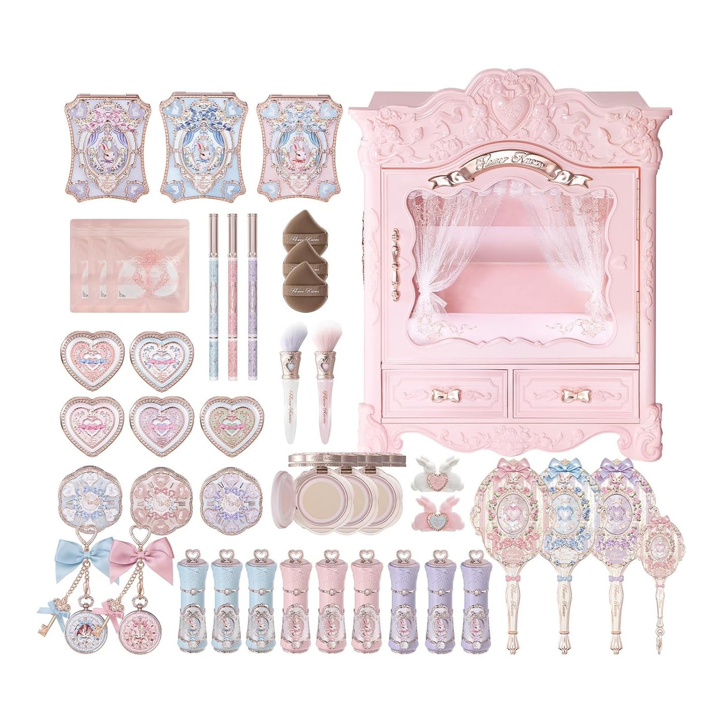 Bunny Garden All-In-One Makeup Kit - Full Cosmetics Set for Easter & Birthdays | Cushion Cream Foundation N02