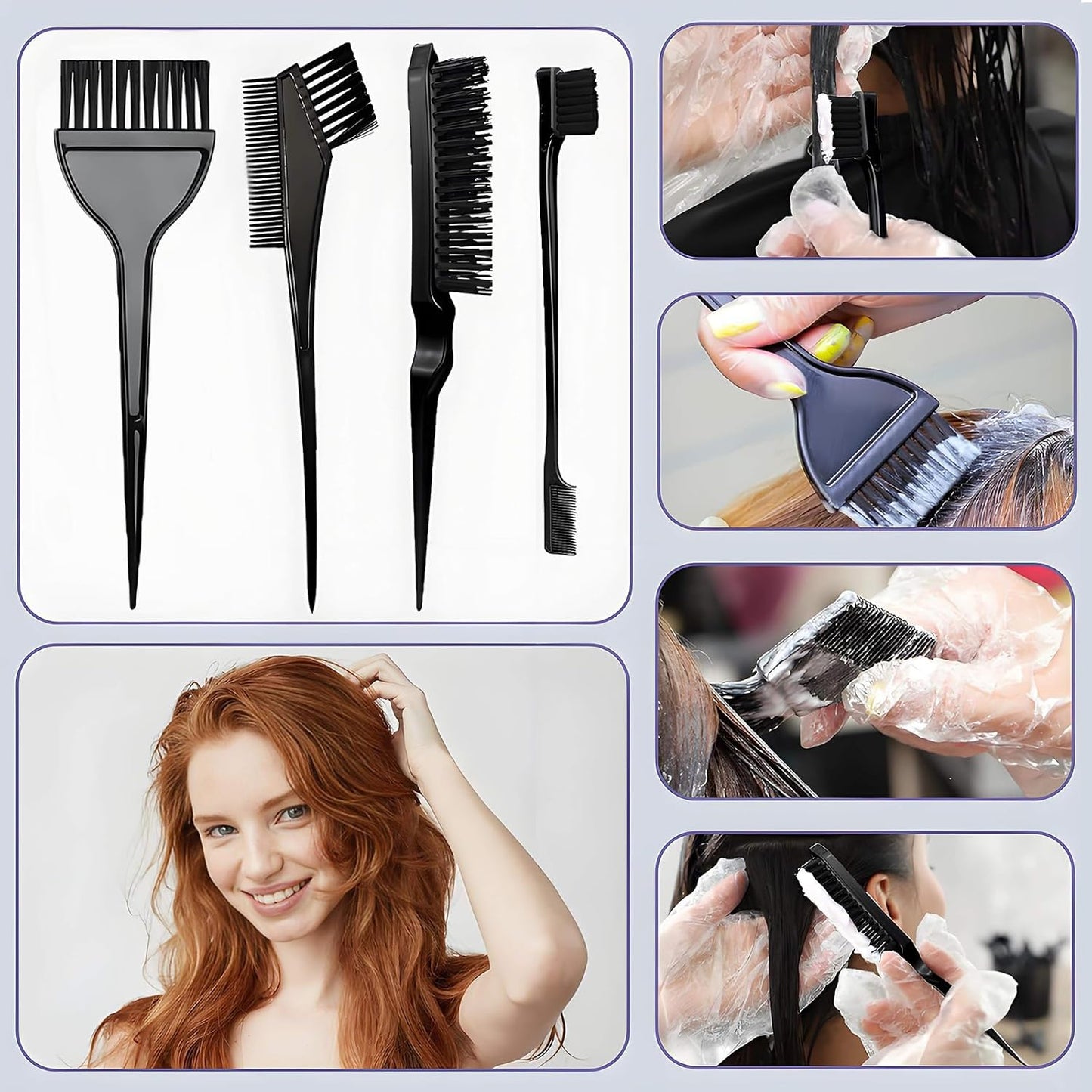 Hair Dye Kit - 26 Pcs Professional Coloring Tools Set with Bowl, Brushes, Clips & Cape | Ideal for Salon & DIY Use