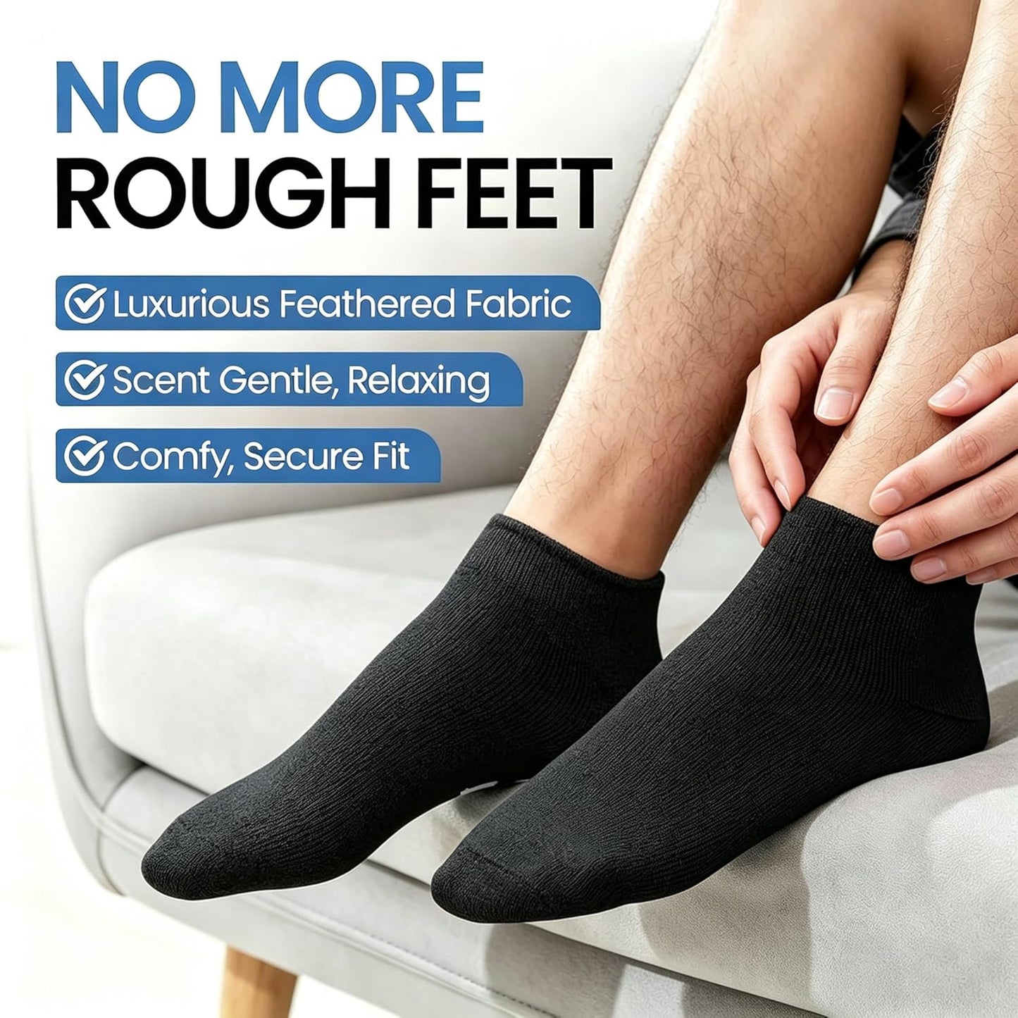 Silicone Moisturizing Socks for Dry Cracked Feet - Aloe Spa Hydrating Foot Care | Large (Up to Size 12)