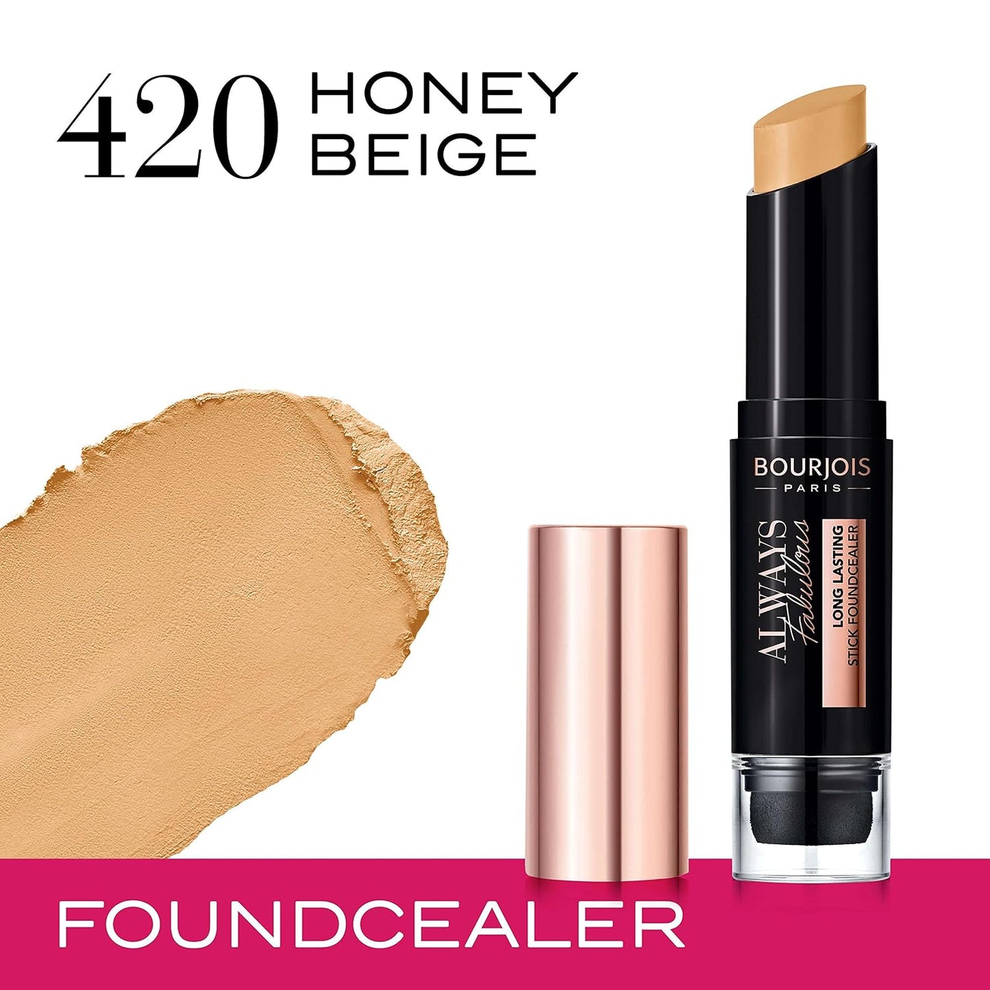 Bourjois 24 Hour 2-in-1 Foundation & Concealer Stick - Honey Beige | Blending Tool Included