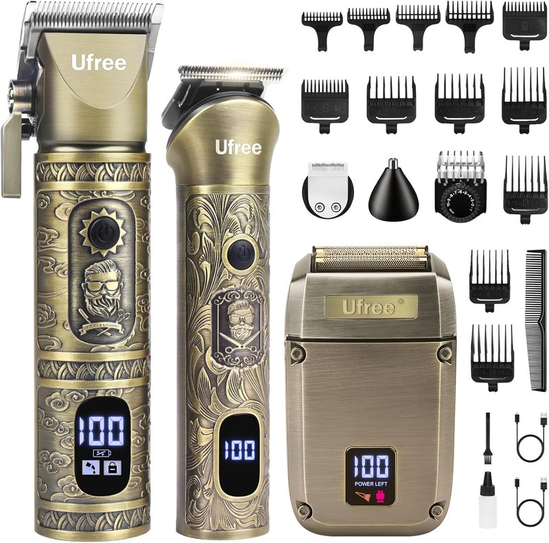 Beard Trimmer for Men - Cordless Hair Clippers & Electric Razor | Grooming Kit with Precision Blades