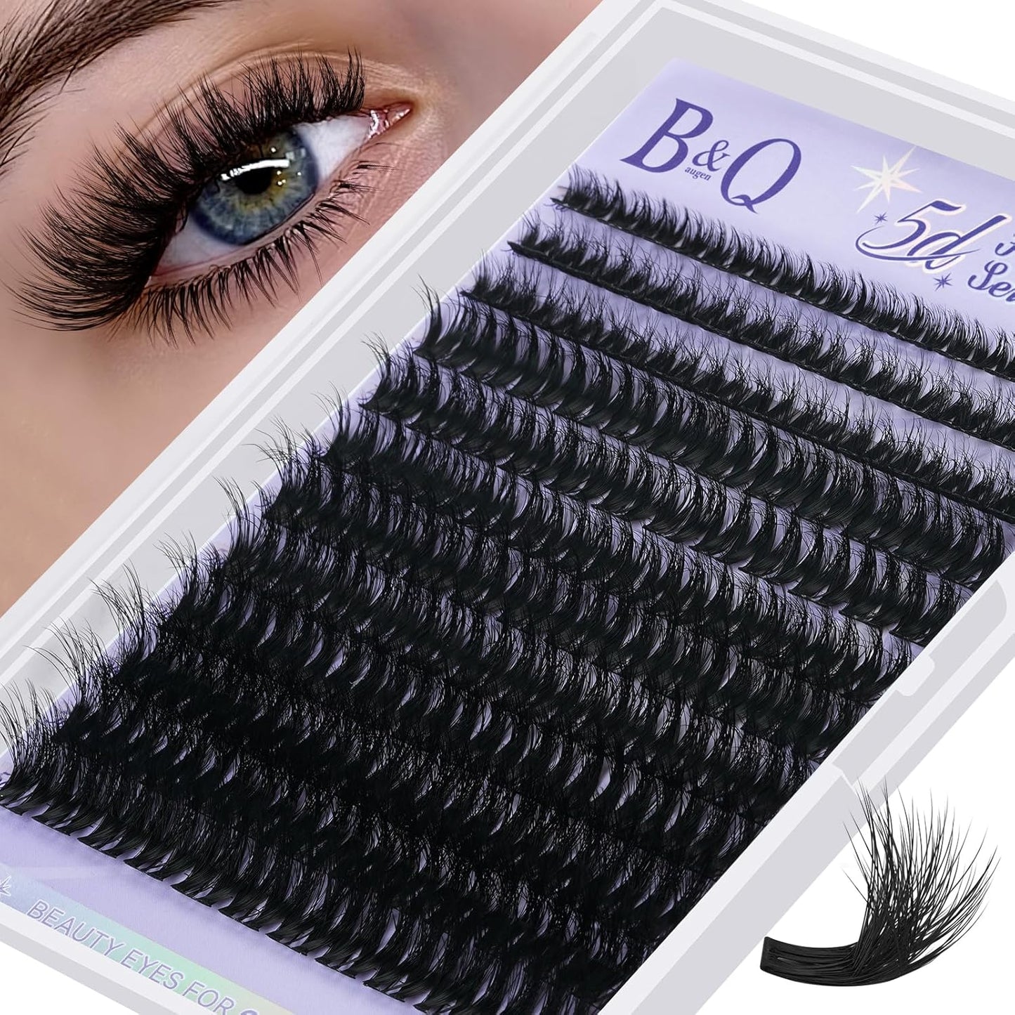 Lash Clusters - Fluffy Wispy Voluminous 144 PCS | Lightweight Feathered Eyelash Extensions 8-18mm, Waterproof
