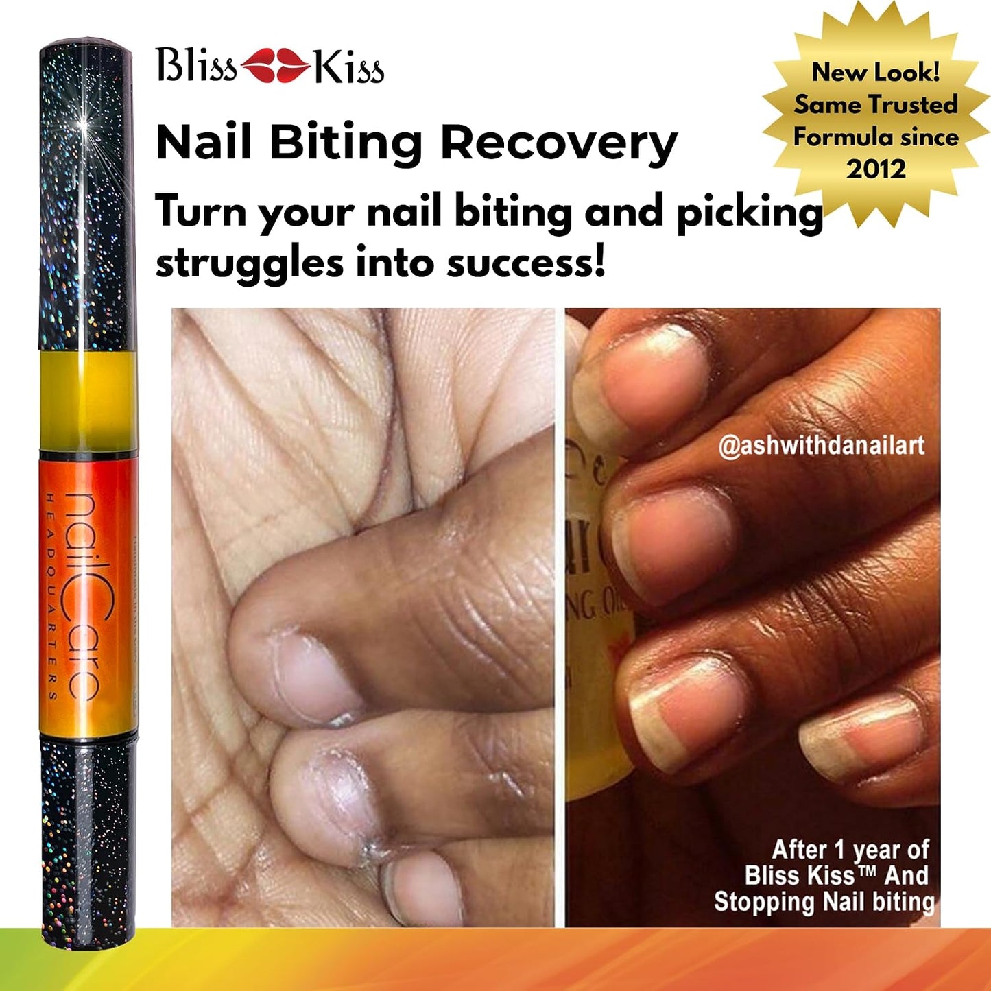 Bliss Kiss Cuticle Oil Pen - Bali Mango Jojoba Nail Growth Oil for Softer Cuticles | TSA Friendly | 2ml
