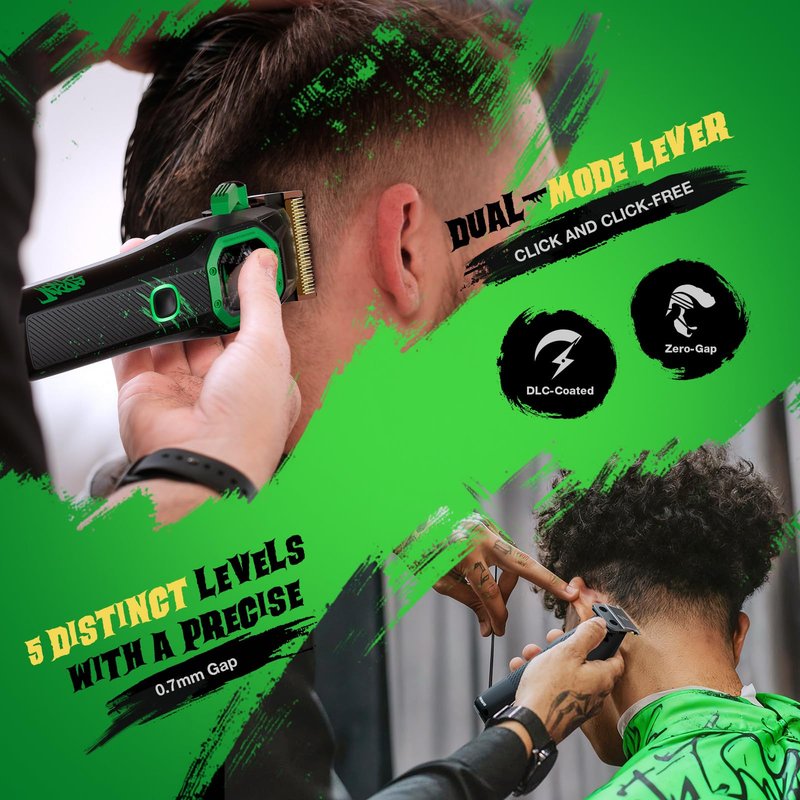 SUPRENT Fangs Professional Barber Clippers - High-Performance 13,000 RPM Vector Motor Hair Clipper Barber Trimmer Set, Professional Haircutting Kit with AI Speed Control, Patented U-Teeth Blade