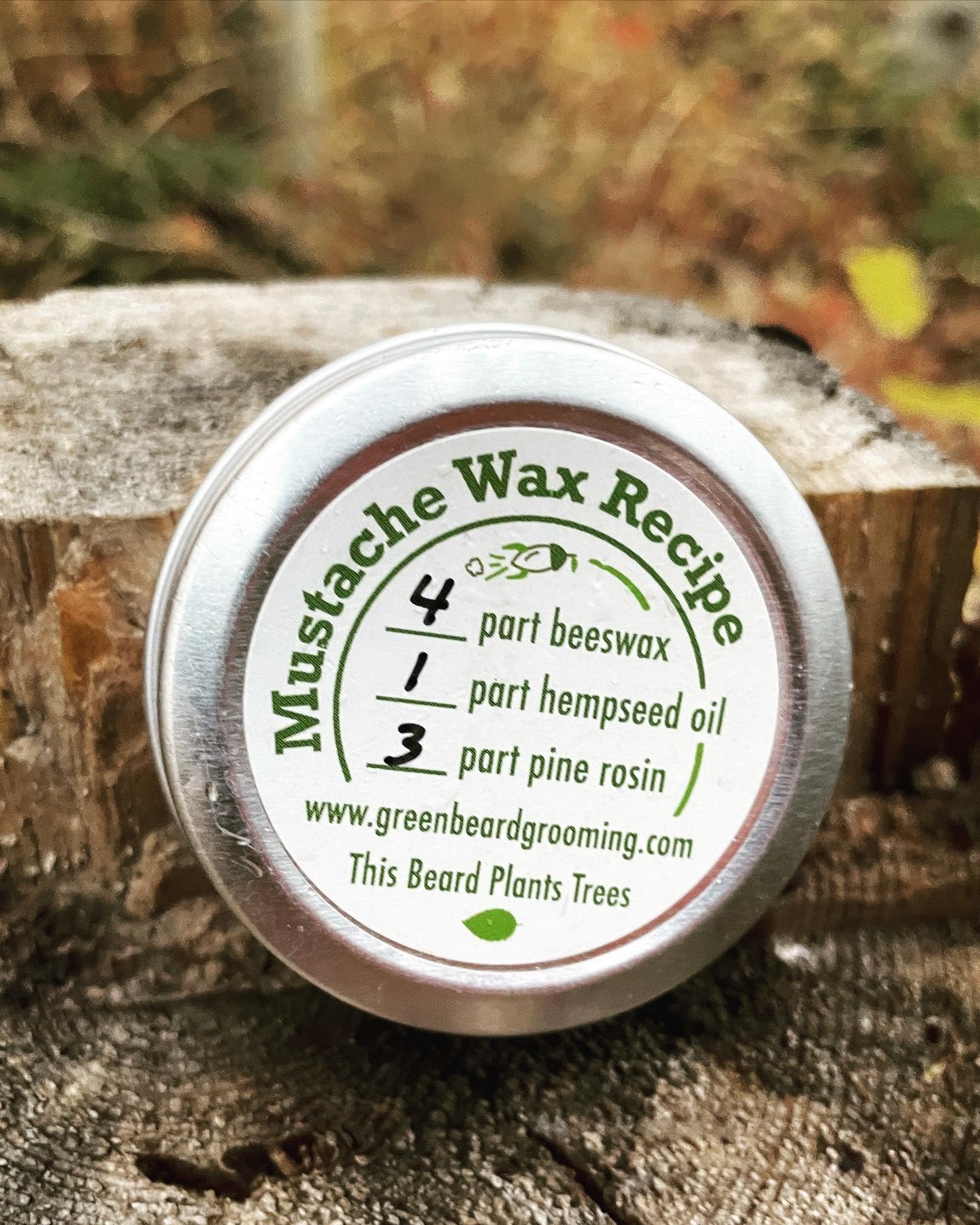 Green Beard Grmng Tree-topped Mustache Wax Tacky Firm - from