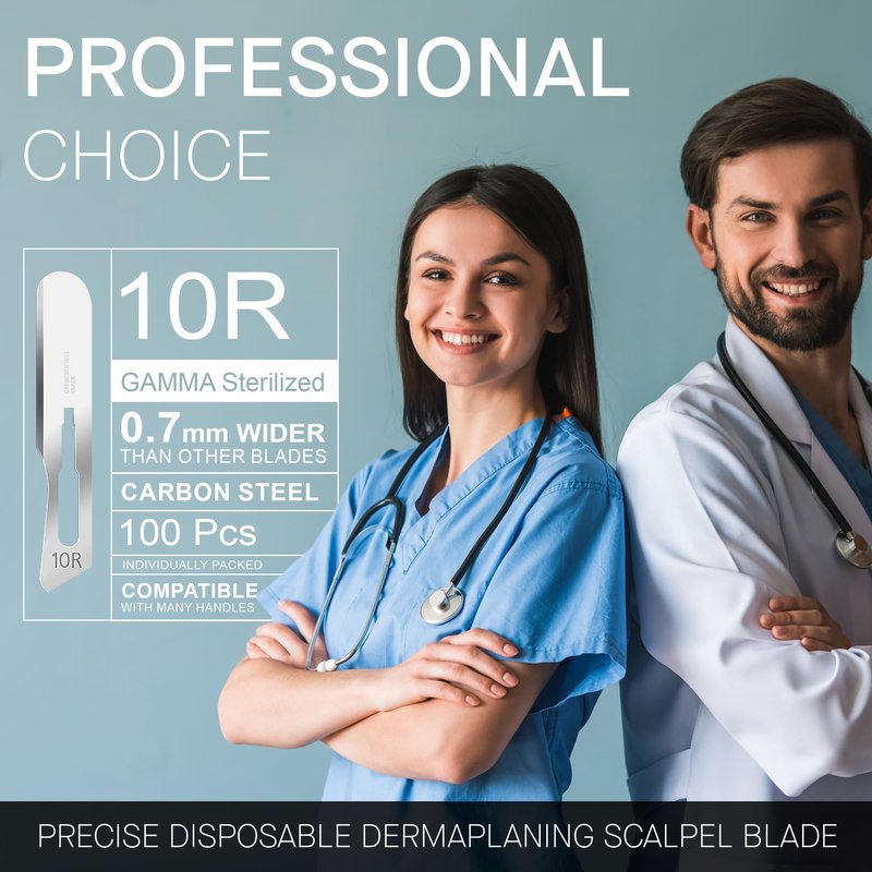MyMed #11 Blades Dermaplaning Scalpels with Dermaplane Handle - Pack of 20 Dermaplane Razor for Women Face + (#11G)