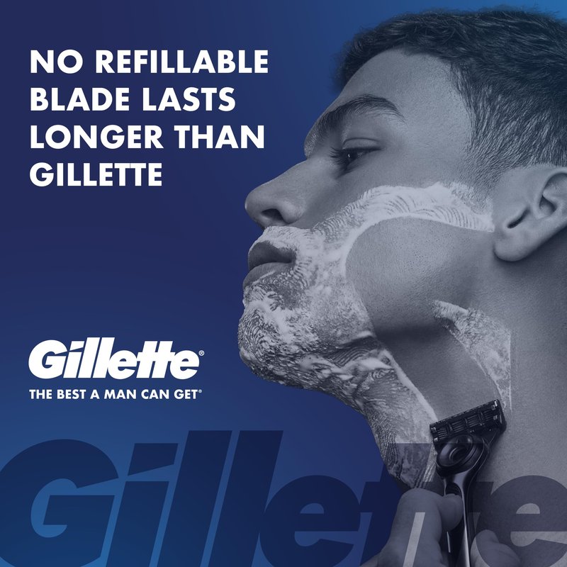 Gillette Labs Men's Shaving Razor, 1 Handle, 4 Blade Refills, Magnetic Stand