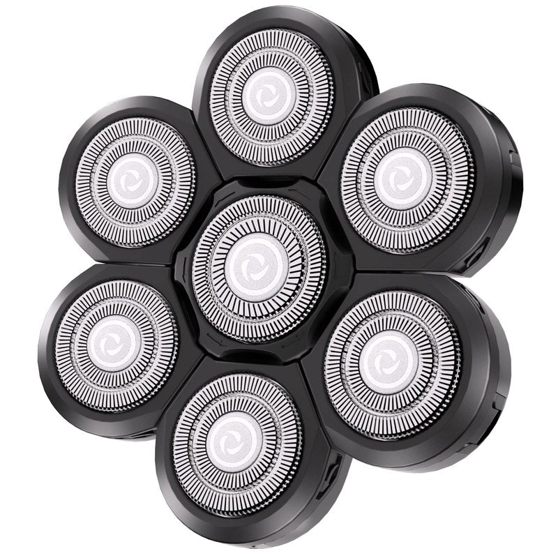 Universal Replacement Heads for Blade,Replacement Blades Compatible with Most Major Head Shaver Brands, Easy-to-Install Electric Razor Shaver Heads for Bald Men. (7 Silver)