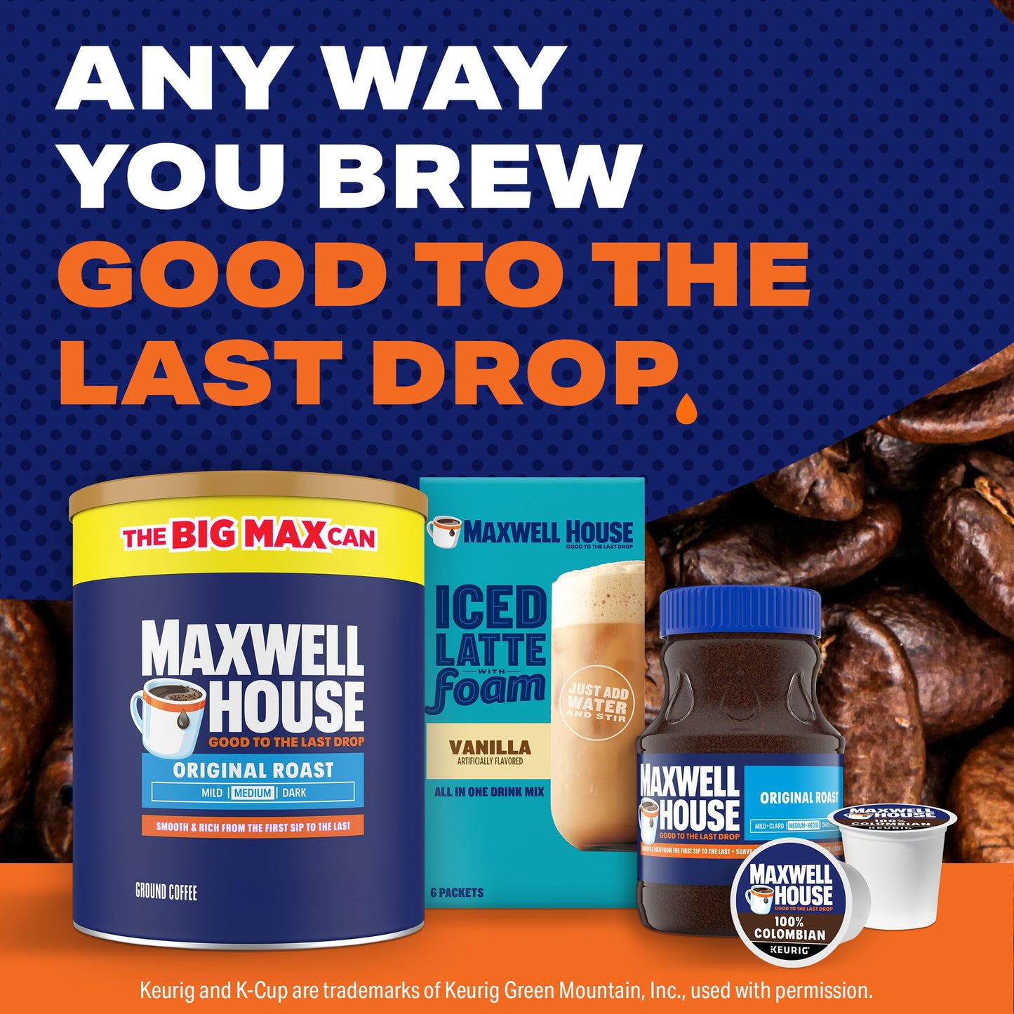 Maxwell House Original Roast Ground Coffee, 33.1 oz Canister