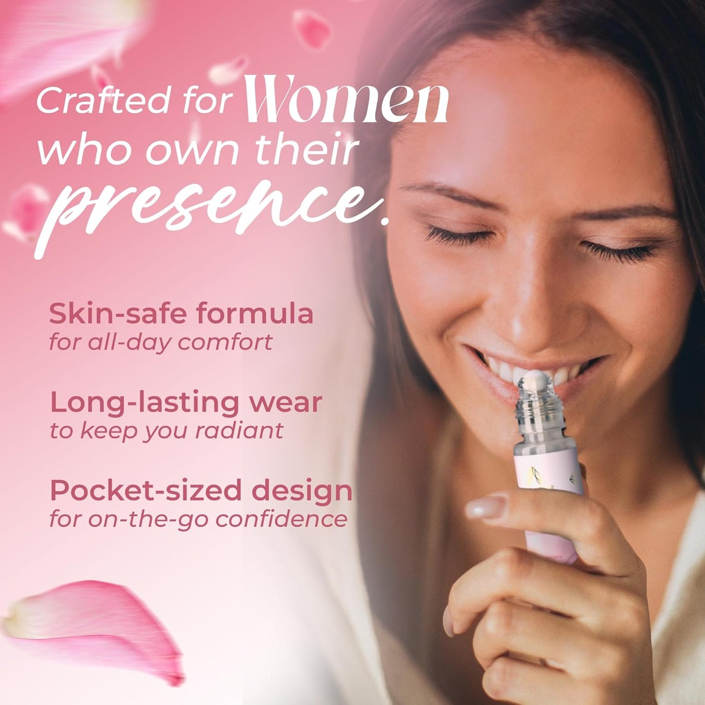 Pheromone Perfume Oil for Women - Concentrated Floral Scent | Travel Size Rollerball 0.34 oz (10 mL)