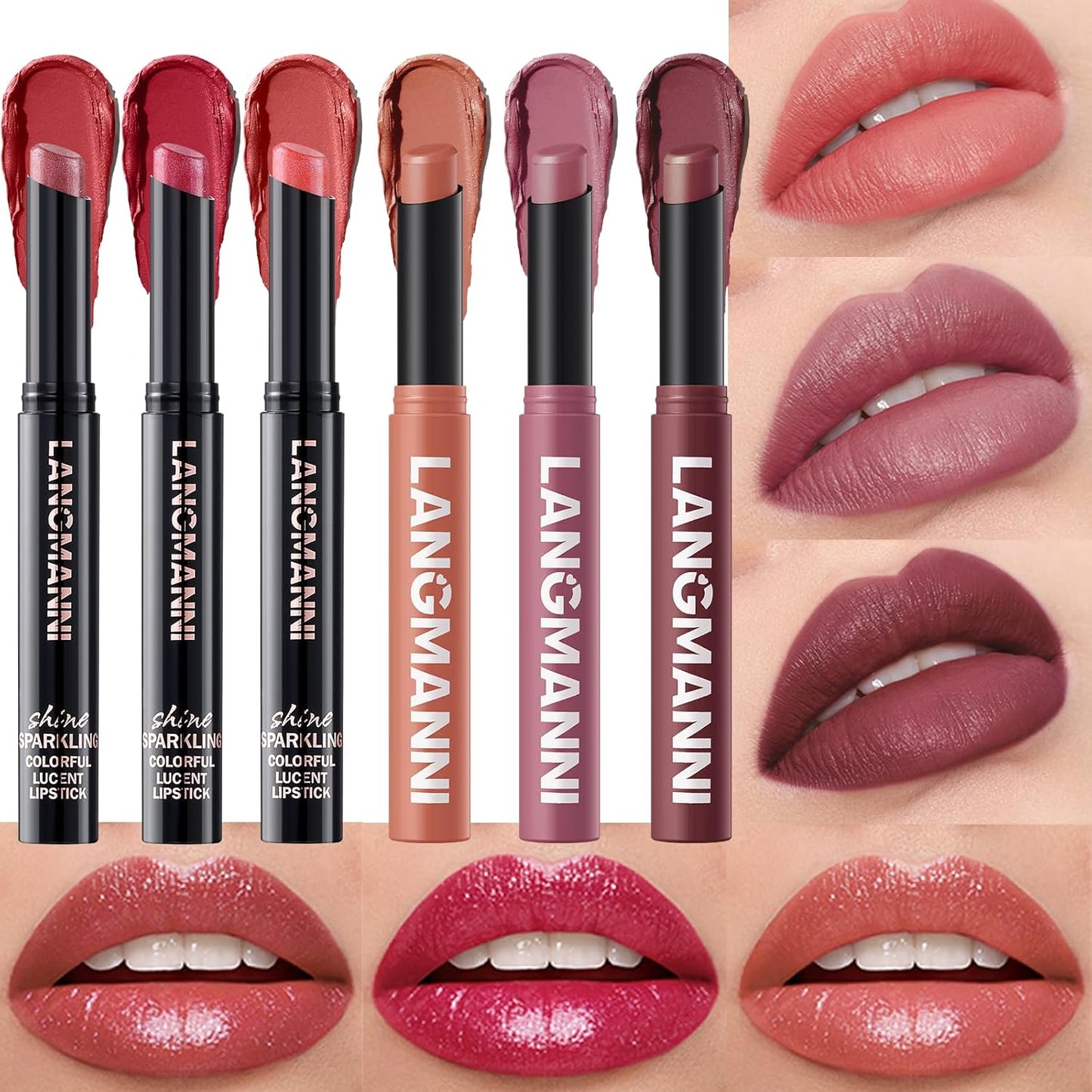 Velvet Matte Lipstick Set - 12 High Pigment Nude Shades | Long-Lasting Waterproof Lip Color for Women