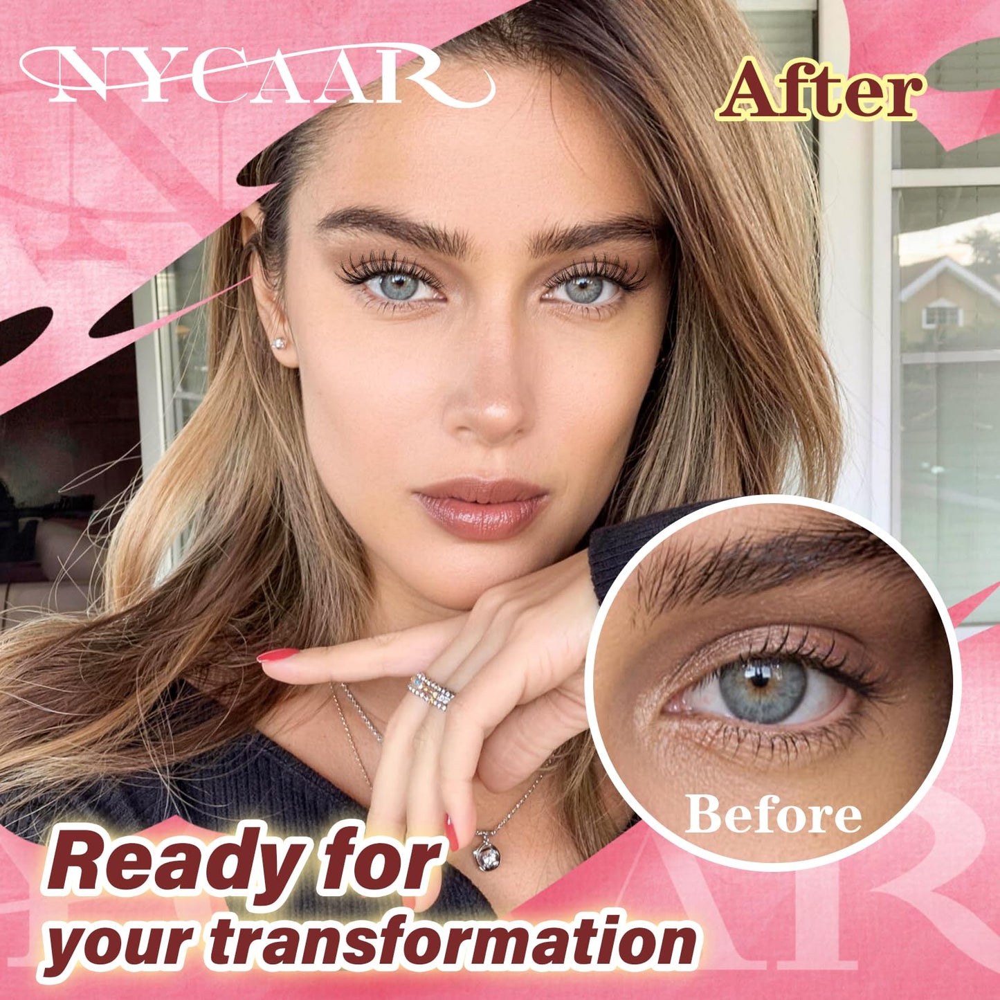 NYCAAR Flaunt Manga Lash Clusters Kit Wispy Flora Lash Extension Kit with 132pcs Eyelash Clusters in D Curl 8-18mm, Ultra-Thin Band, Includes Bond and Seal, Remover & Applicators for DIY at Home