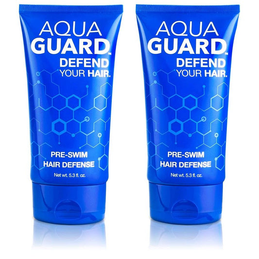 Aqua Guard Pre-Swim Hair Defense - Protect Hair from Chlorine Damage | Softens & Leaves Hair Smelling Great | 5.3 oz (2 Pack)
