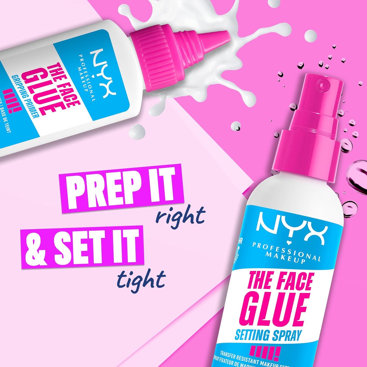 NYX Professional Makeup Face Glue Gripping Primer - Hydrating, Long-Lasting Formula for 24HR Wear | Vegan & Cruelty-Free