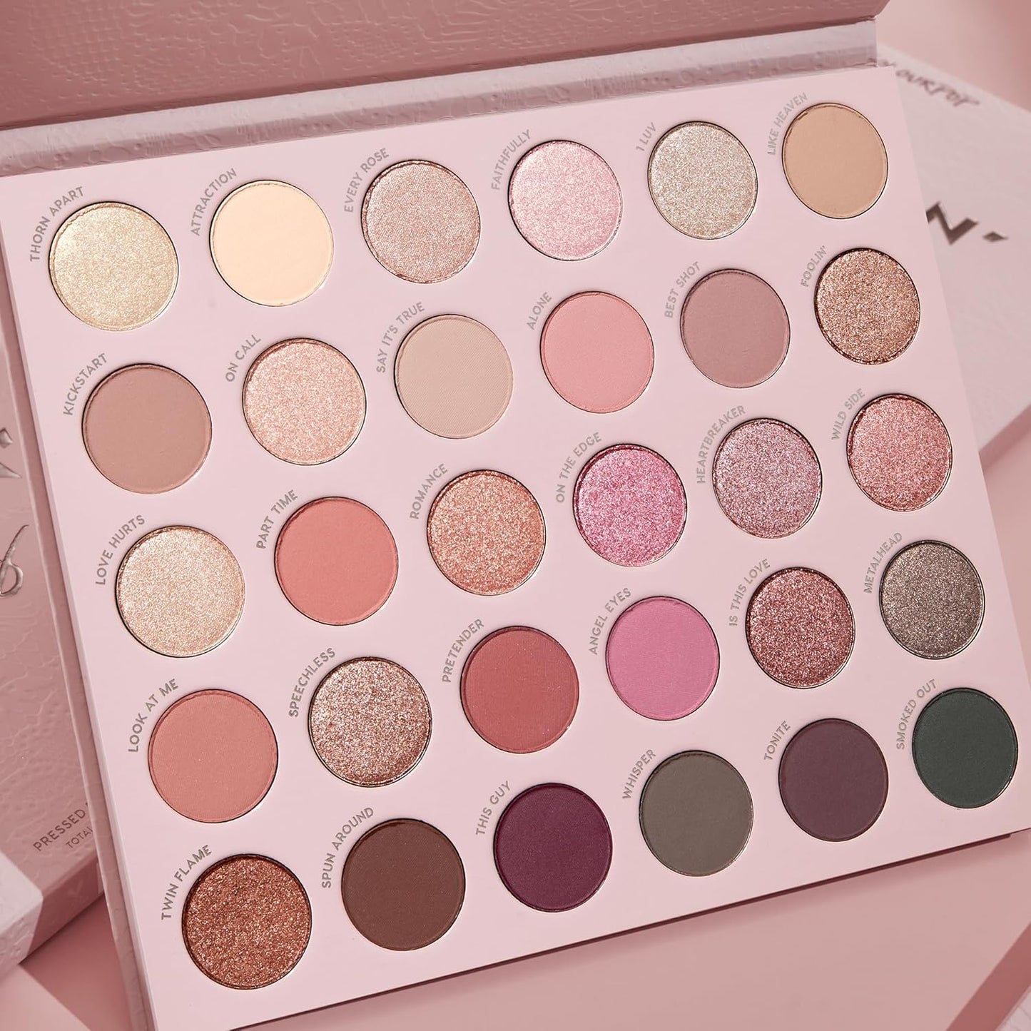 ColourPop Smoke N Roses Eyeshadow Palette - High-Pigment Rose & Smoky Shades | Long-Lasting Matte & Metallic Finish (1.16 oz)