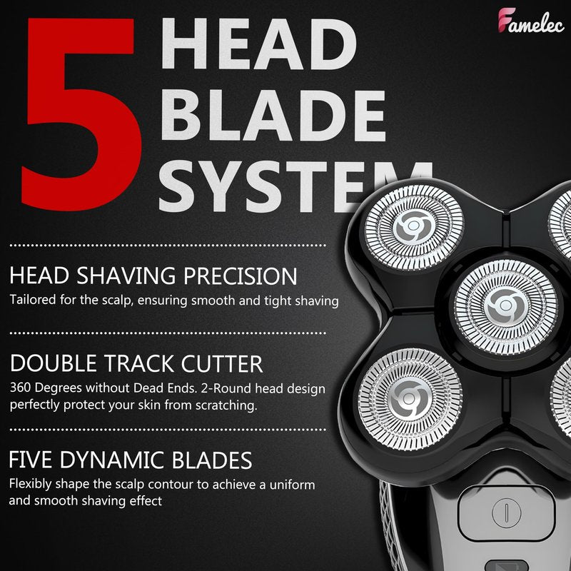FAMELEC Shaver Replacment Heads for Remington Balder Pro Head Shaver XR7000, Electric Head Shavers for Bald Men Compatible with Remington Replacement Blades, Smooth Shaven Head in Under 2 Minutes