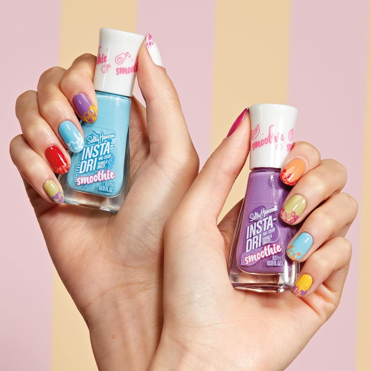 Sally Hansen Nail Polish - Dragon Fruit Crush | Quick-Dry Satin-Matte Finish, One-Coat Application, 0.31oz