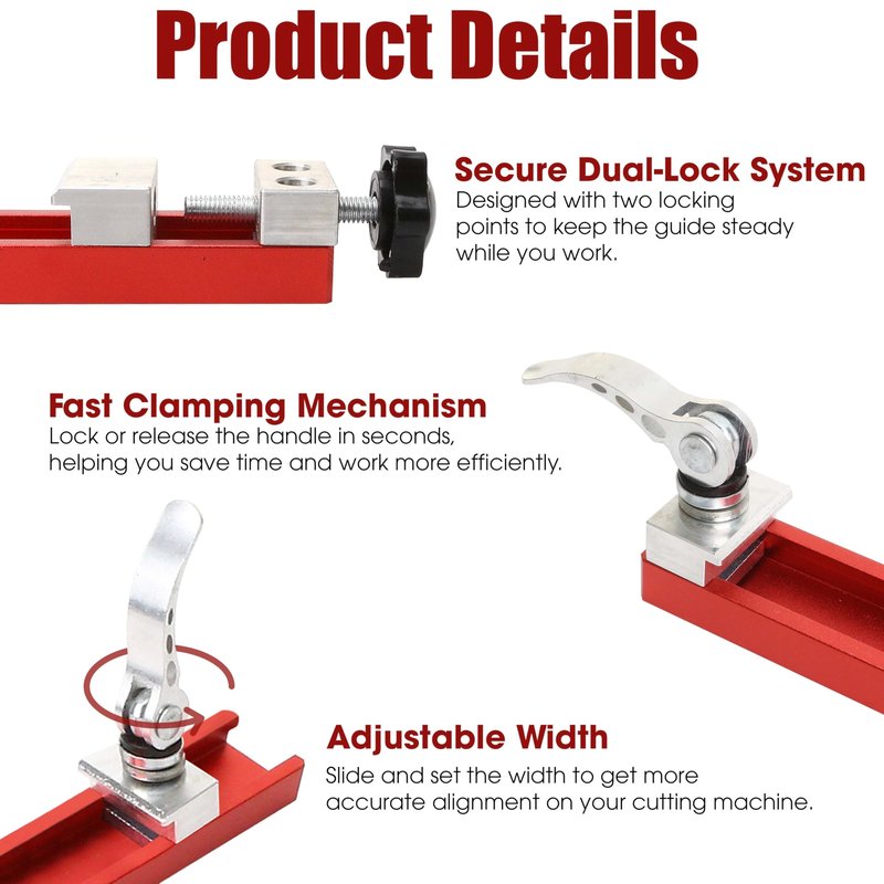 Adjustable Circular Saw Guide Aluminum Alloy Universal Rail Saw Guide Rail Fits 12 Inch Base Precision Electric Jig Attachment Cutting Machine Specially Designed for Milling Tasks & Edge Woodworking