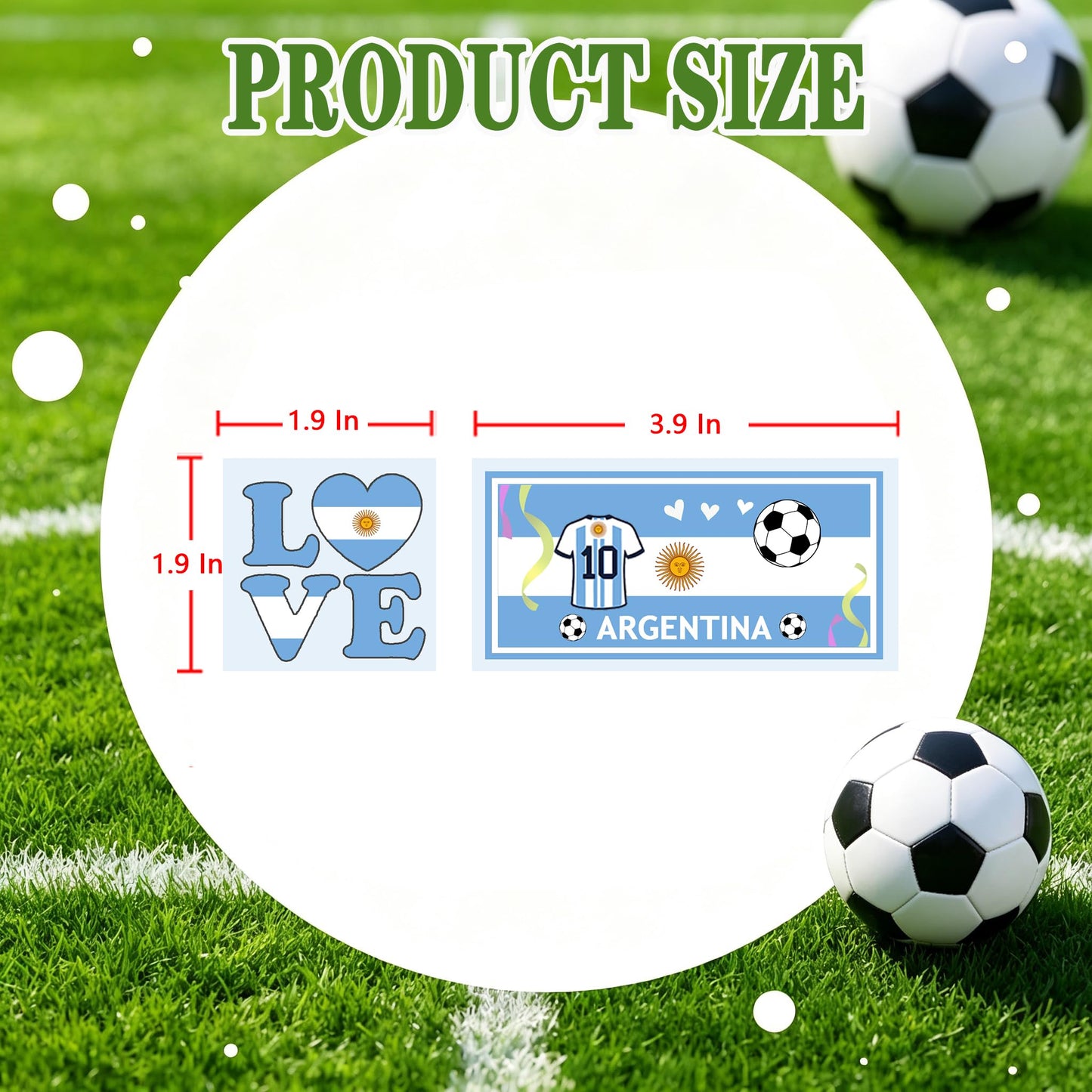 ZH BOCO ARTS 56Pcs Argentine flag Temporary Tattoos Waterproof for World Cup 2026 Adults Kids, Patriotic Face Body Art Stickers for Football Fans Sports Events Parade Festival Party Supplies
