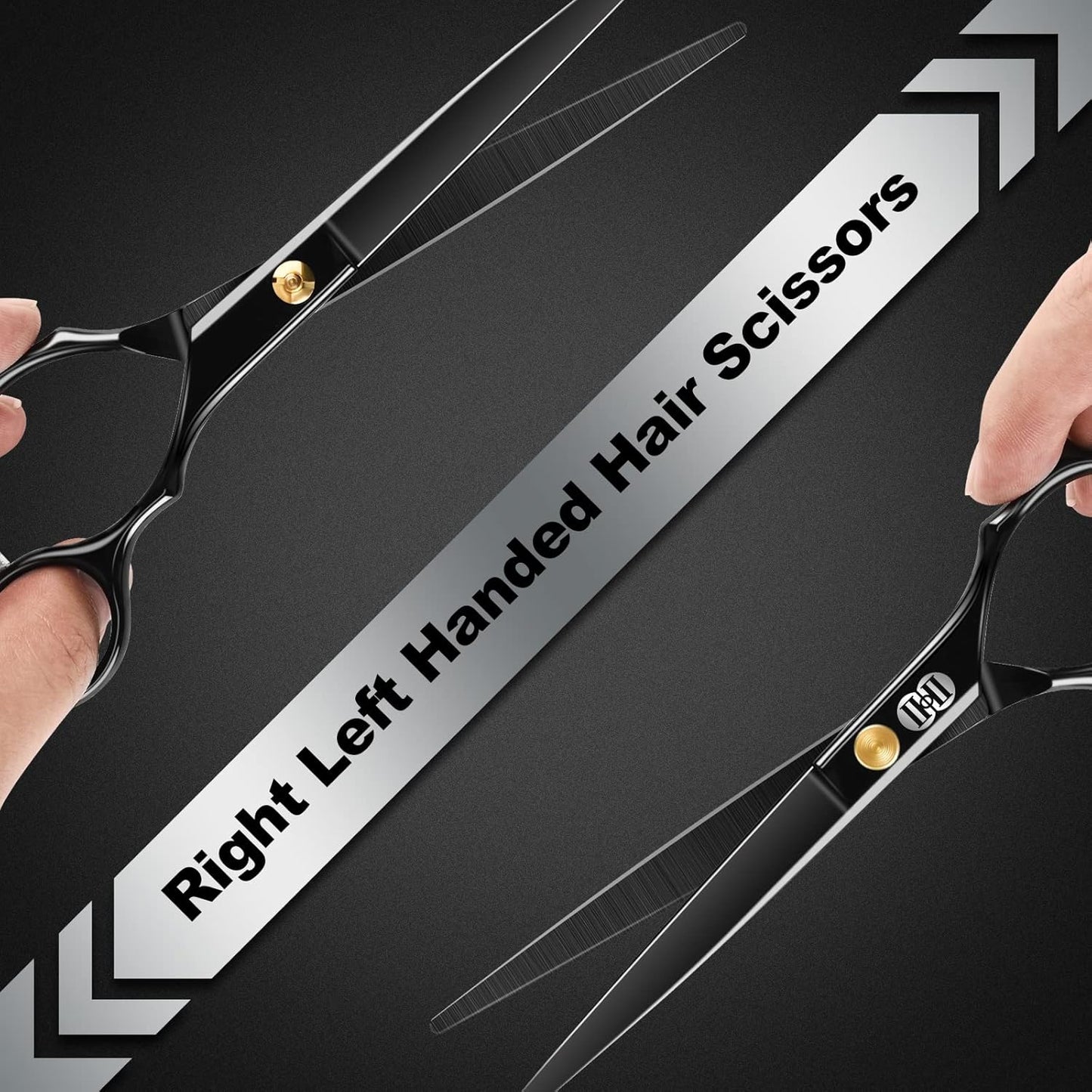 Professional Hair Cutting Scissors Set - 6.5 Inch Barber Shears for Home Salon | Right & Left Handed Hairdressing