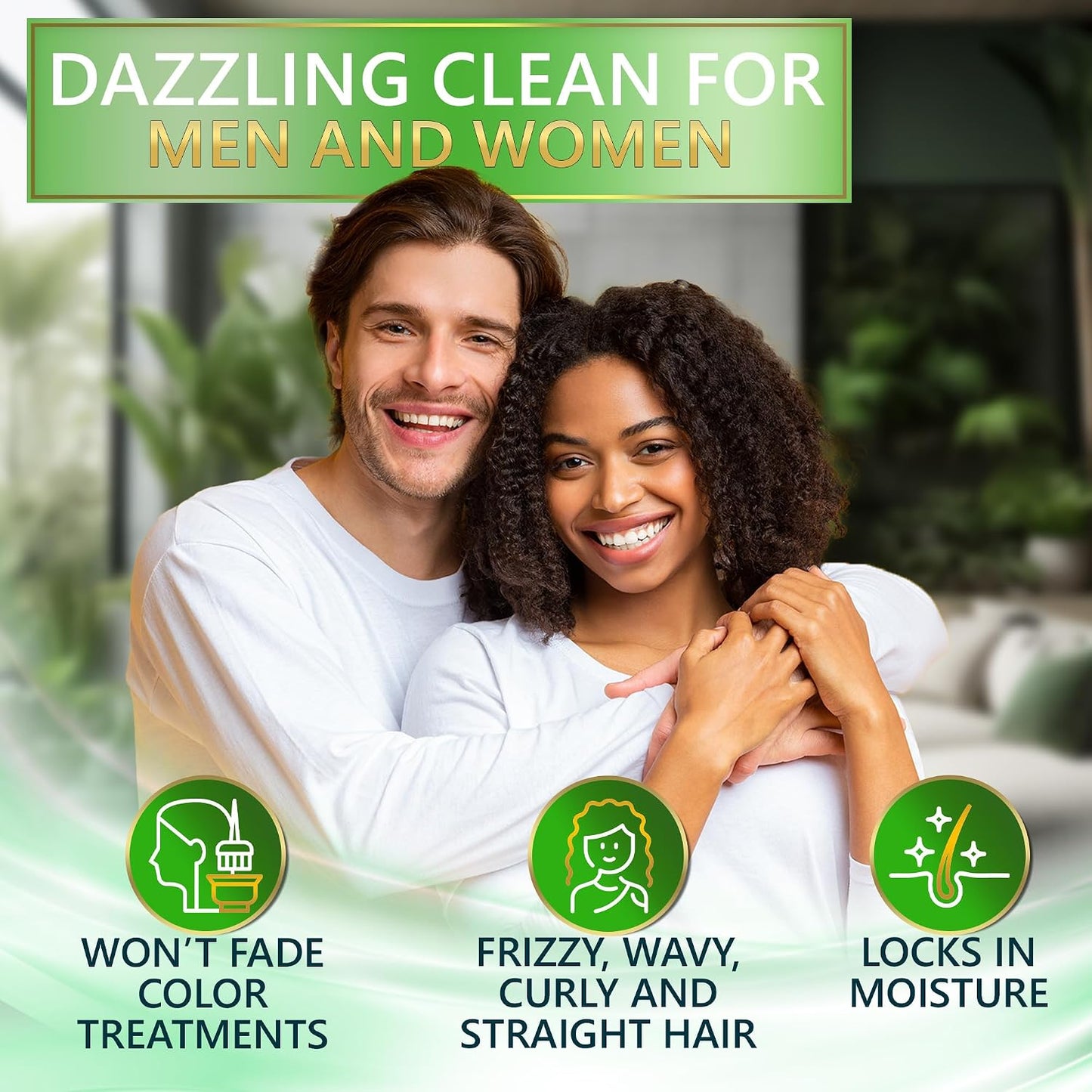 Tea Tree Oil & Mint Shampoo and Conditioner Set - Sulfate-Free, Hydrating Formula for Dandruff Relief | Color Safe, Unisex