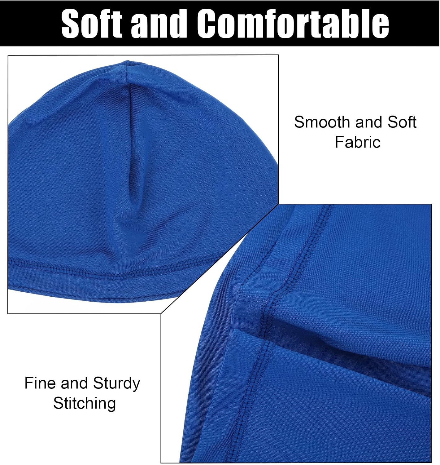 Wave Cap for Men - Breathable Sleep & Sport Skull Hat | 4-Pack, Sweat Absorbent