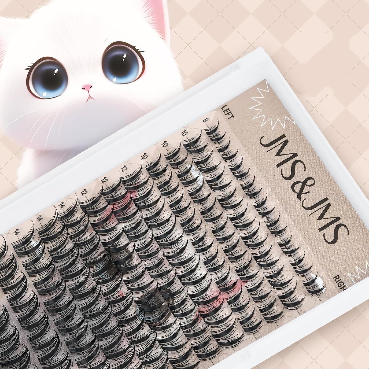 Spider Lash Clusters - Wispy Eyelash Extensions with Invisible Band | D Curly 8-16mm