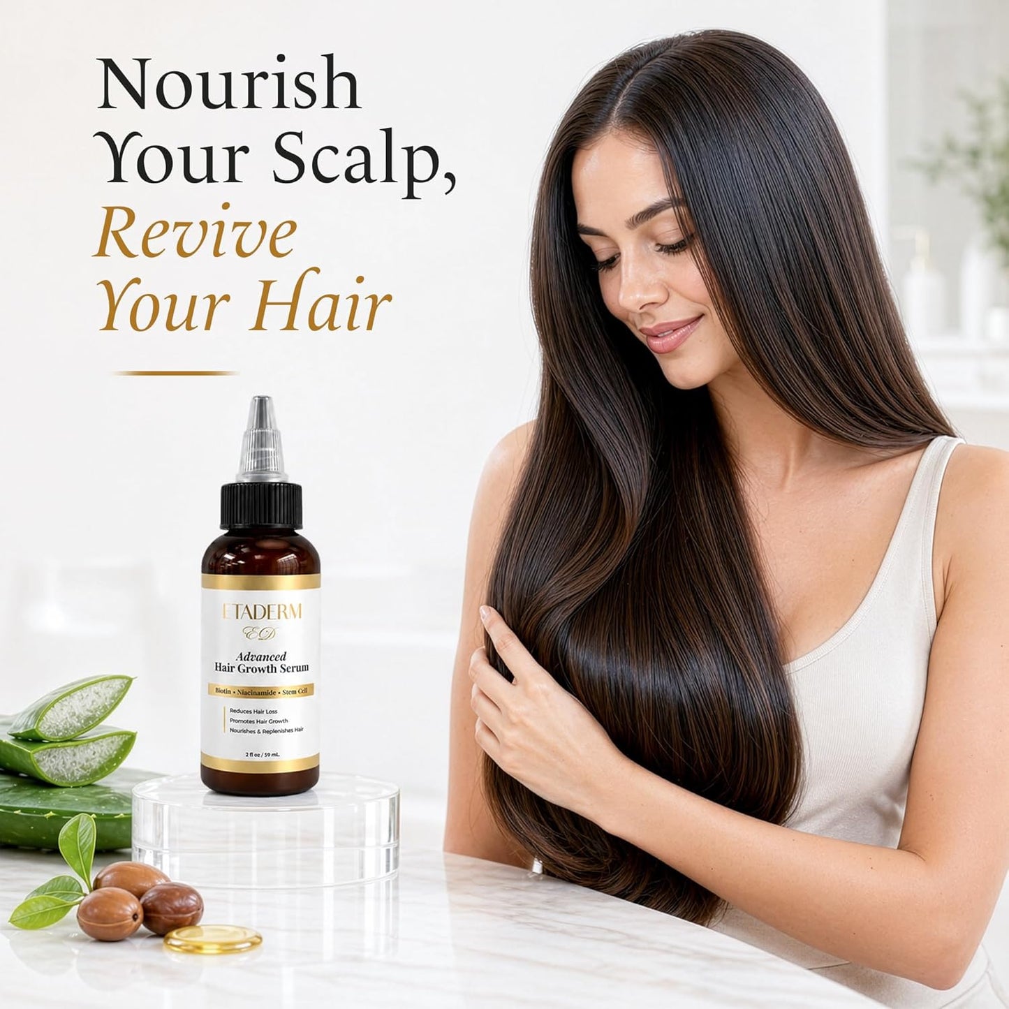 Advanced Hair Growth Serum - Aloe Vera & Biotin Oil for Thicker, Fuller Hair | 60ml