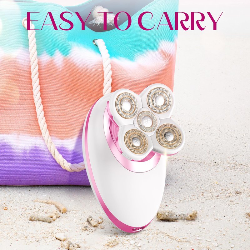 Electric Razors for Women Legs, Flawless Electric Shaver for Women, Rechargeable Waterproof Women's Electric Trimmer for Arms Legs Underarms and Pubic Area (Pink)