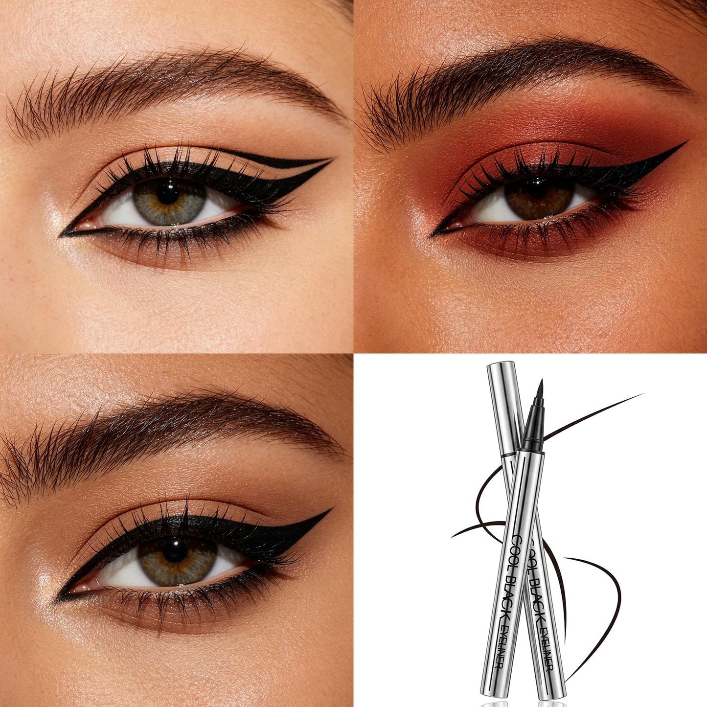 retigazo 2pcs Long-Lasting Eyeliner, Waterproof & Sweatproof, 24-Hour Smooth Application, Ultra-Creamy Silky Texture, Lightweight Liquid Eyeliner