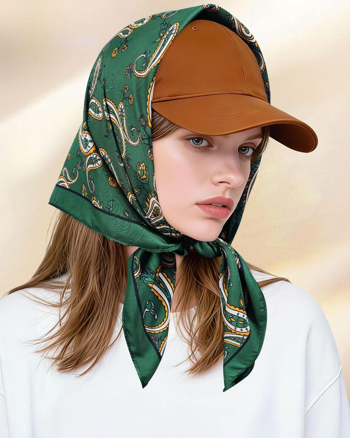 Satin Hair Scarf for Women - Reversible 27.5” Bandana Headband | Perfect for Raves