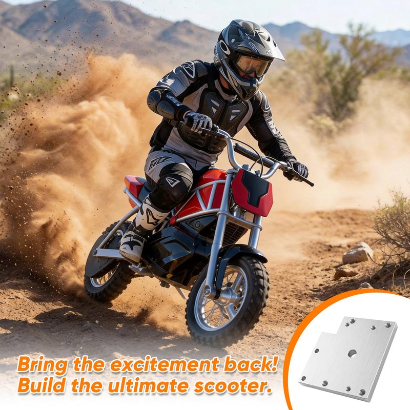 Motor Adapter Plate for RSF350 Razor Pocket Mod Gen 1 - Direct Bolt - On MY1020 Upgrade Kit - No Drilling Bracket for Razor RSF350 Motor Conversion (Not for MX350)