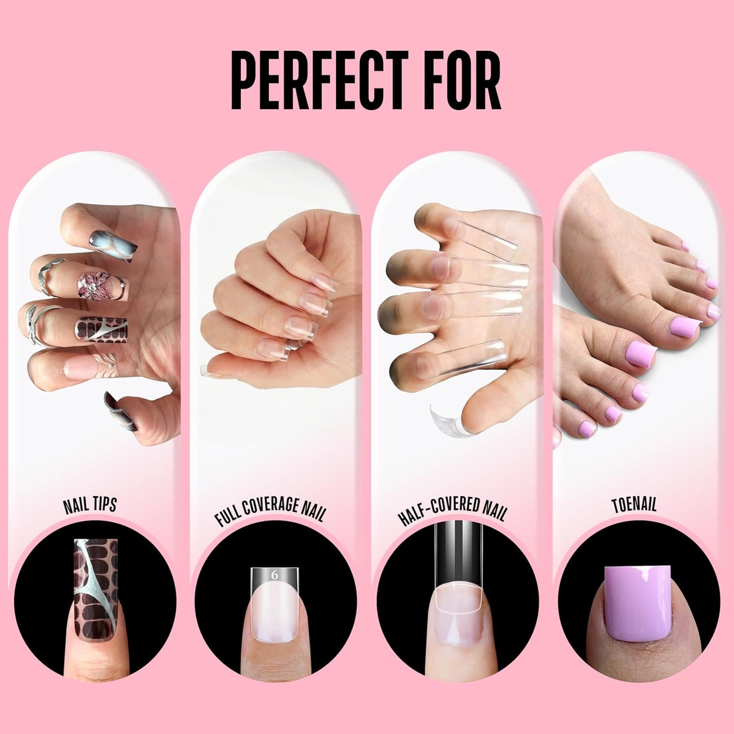 Super Strong Nail Glue - Quick Dry Brush-On Adhesive for Press-On Nails | TPO & Hema Free, 8ml (0.27 fl oz)