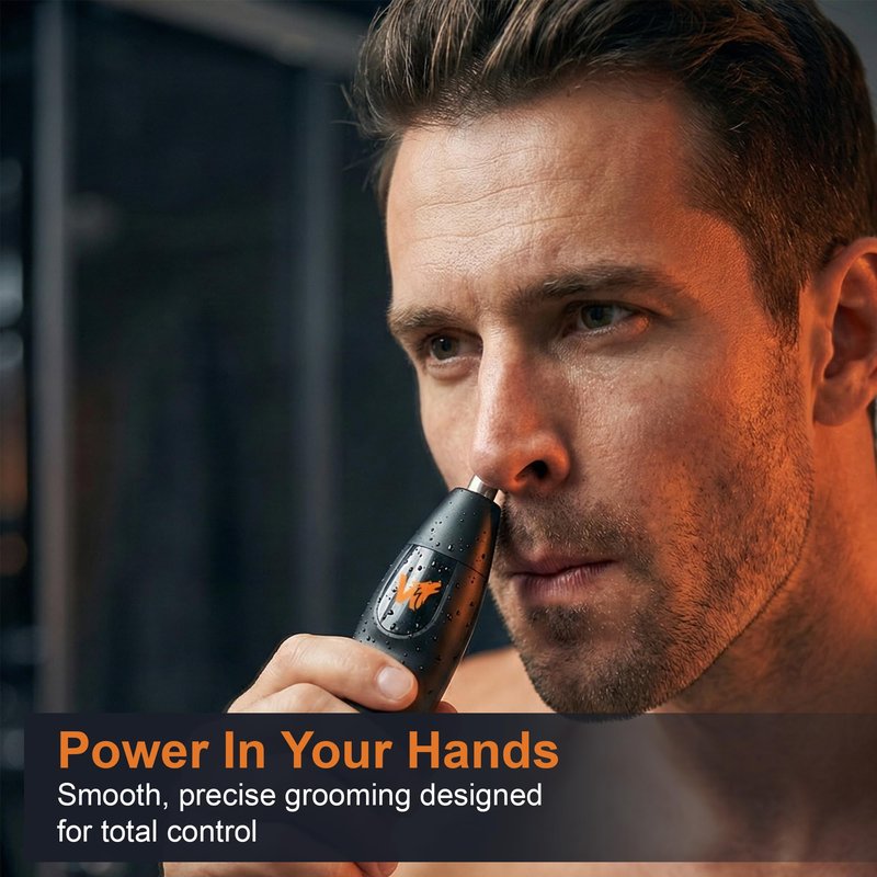 Wolnixx Nose Hair Trimmer for Men & Women – Powerful 8000 RPM Motor, Wet/Dry Use, Electric Nose & Ear Hair Clipper with Travel Lock, USB Rechargeable, Portable Grooming Tool