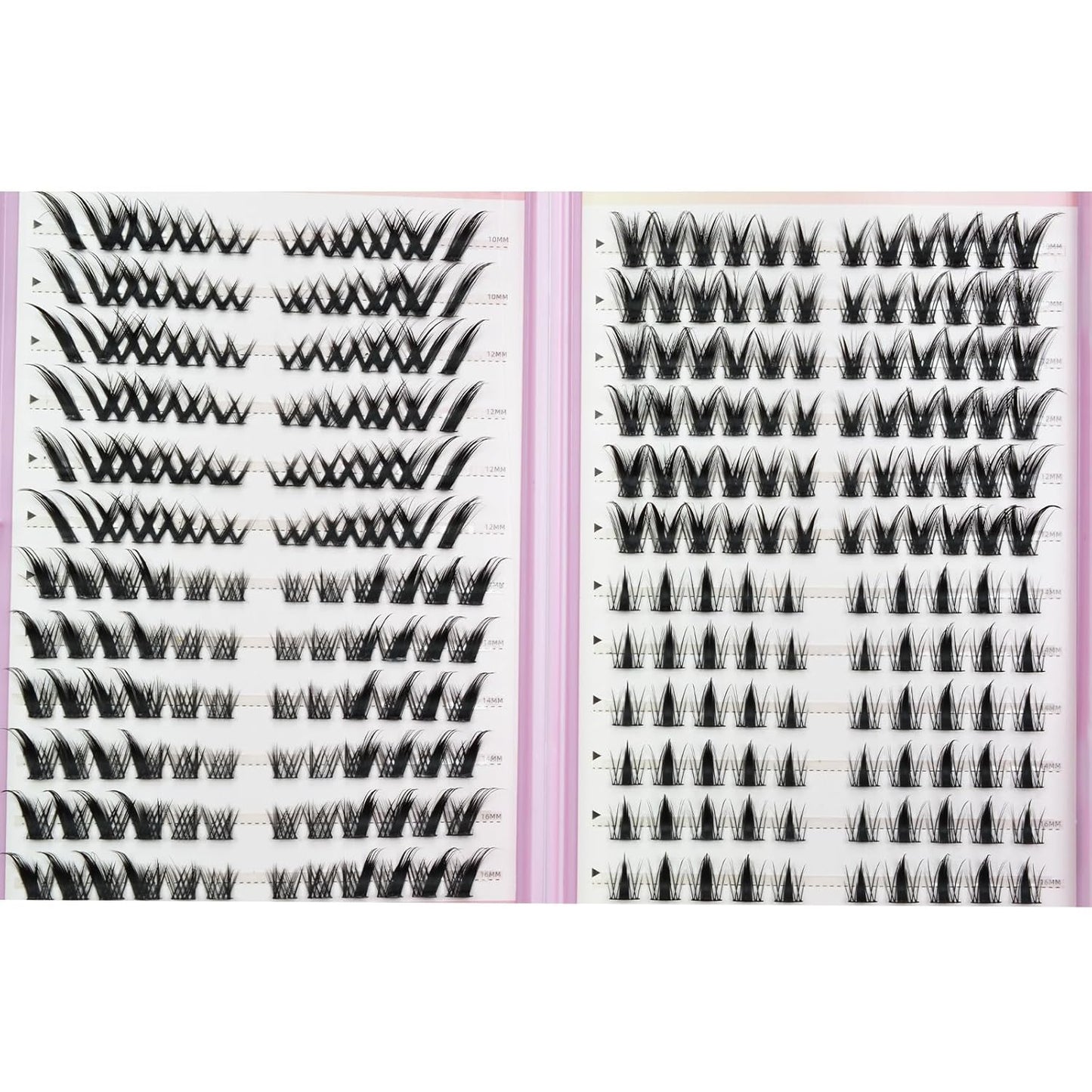 Individual Cluster Lash Extensions Kit - 312PCS Wispy Manga Lashes for Self-Application | 4 Styles Included